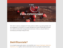 Tablet Screenshot of evitaespressobar.no